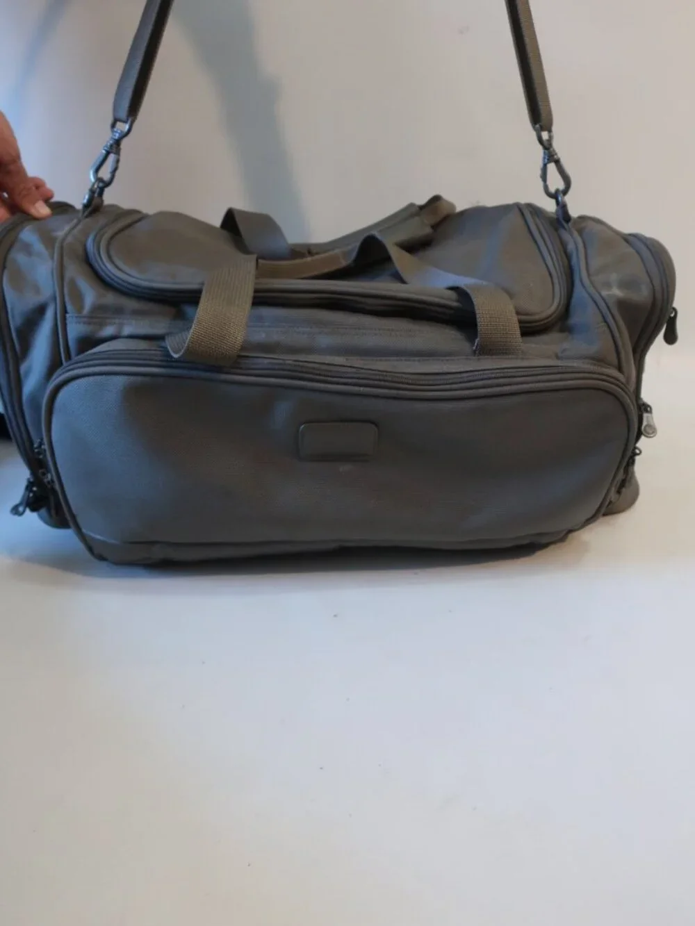 Mens Andiamo Gray Large Nylon Duffel/Travel Bag